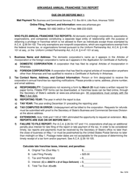 Annual Insurance Entities Franchise Tax Report - Authorized Capital Stock - Arkansas, Page 2