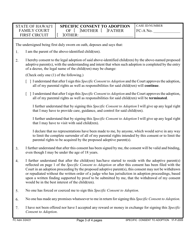 Form 1F-P-2009 Specific Consent to Adoption - Hawaii, Page 3