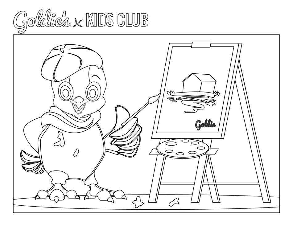 Spring Break Coloring Sheets - Goldies Kids Club - Iowa, Page 4
