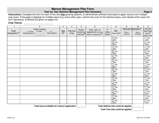 DNR Form 542-4000 Manure Management Plan Form - Iowa, Page 6