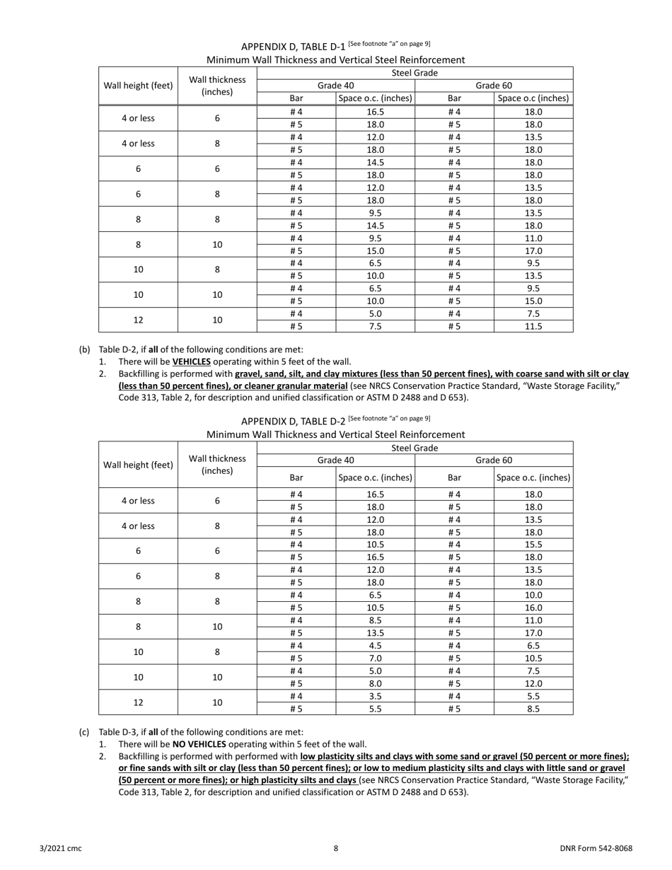 DNR Form 542-8068 Construction Design Statement (Cds) - Iowa, Page 8
