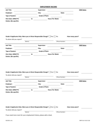 DNR Form 542-3118 Iowa Operator Certification Exam Application - Water Treatment, Water Distribution, Wastewater - Iowa, Page 3
