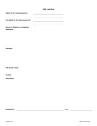 DNR Form 542-3118 Iowa Operator Certification Exam Application - Water Treatment, Water Distribution, Wastewater - Iowa, Page 4