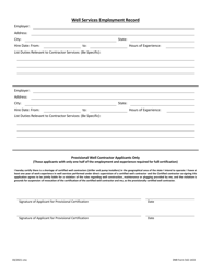 DNR Form 542-1433 Iowa Well Contractor Exam Application - Iowa, Page 2