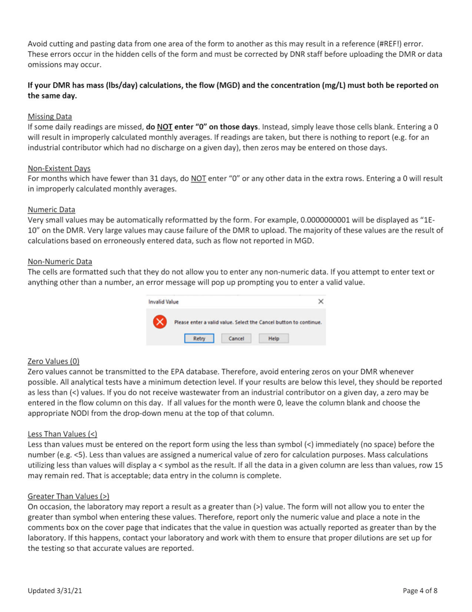 Instructions for Discharge Monitoring Reports (Dmrs) - Iowa, Page 4