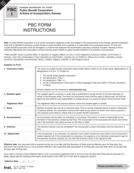 Form PBC51-35 Public Benefit Corporation Articles of Incorporation - Kansas, Page 2