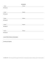 Form LCC-600 Violation Report - Michigan, Page 2