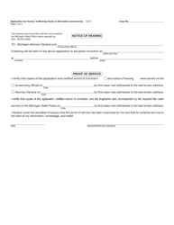 Form MC227B Application for Human Trafficking Victim to Set Aside Conviction(S) - Michigan, Page 3