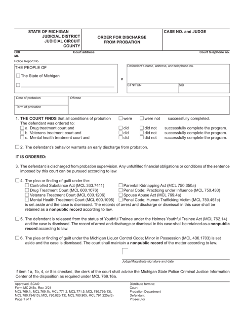 Form MC245O  Printable Pdf