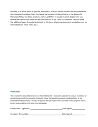 Discrimination/Harassment Complaint Form - Minnesota, Page 4