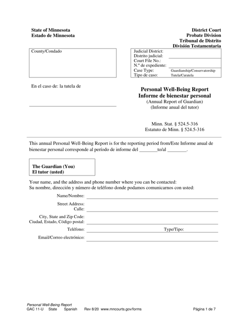 Form GAC11-U  Printable Pdf
