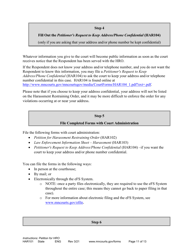 Instructions - Applying for a Harassment Restraining Order - Minnesota, Page 11