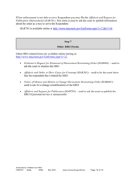 Instructions - Applying for a Harassment Restraining Order - Minnesota, Page 13