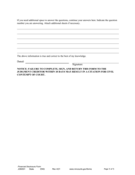 Form JGM301 Financial Disclosure Form - Minnesota, Page 5