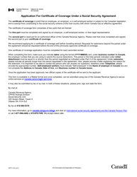 Form CPT113 Certificate of Coverage Under the Canada Pension Pursuant to Article V of the Agreement on Social Security Between Canada and Barbados - Canada (English/French), Page 3