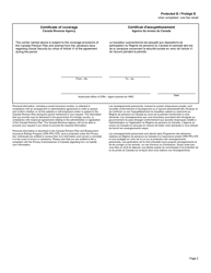 Form CPT57 Certificate of Coverage Under the Canada Pension Plan Pursuant to Article VI of the Agreement on Social Security Between Canada and Jamaica - Canada (English/French), Page 2