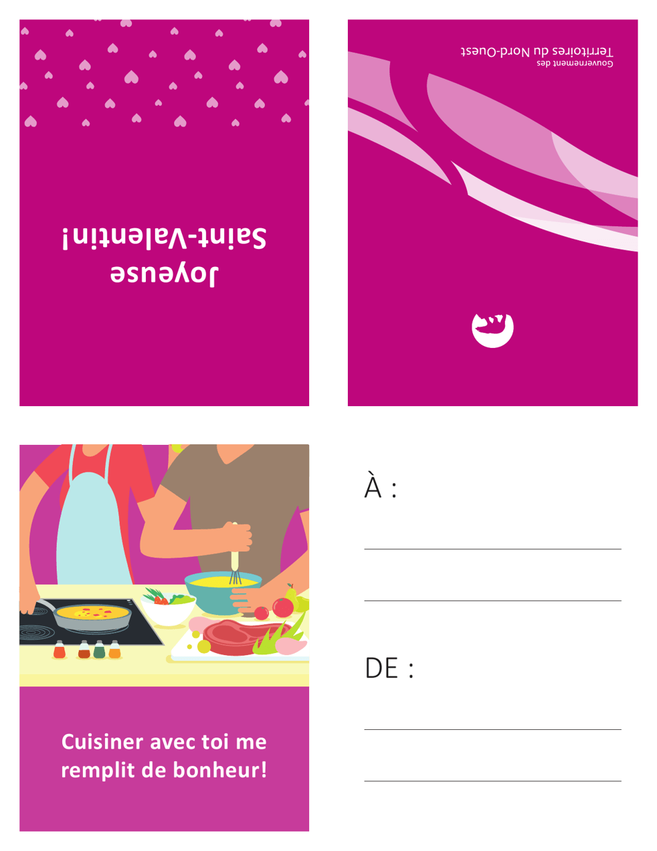Valentines Day Card cooking With You - Northwest Territories, Canada (English / French), Page 2