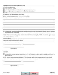 Form SJ-1073A Application for Consent to Participate in the Court of Quebec Addiction Treatment Program (Cqatp) - Quebec, Canada, Page 2