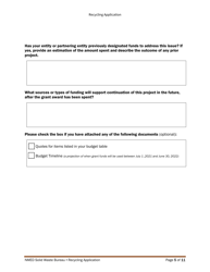 Recycling and Illegal Dumping Grant Application Form - New Mexico, Page 14