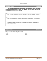 Recycling and Illegal Dumping Grant Application Form - New Mexico, Page 19