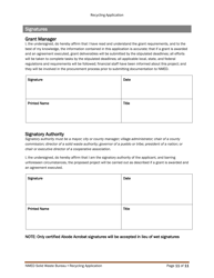 Recycling and Illegal Dumping Grant Application Form - New Mexico, Page 20