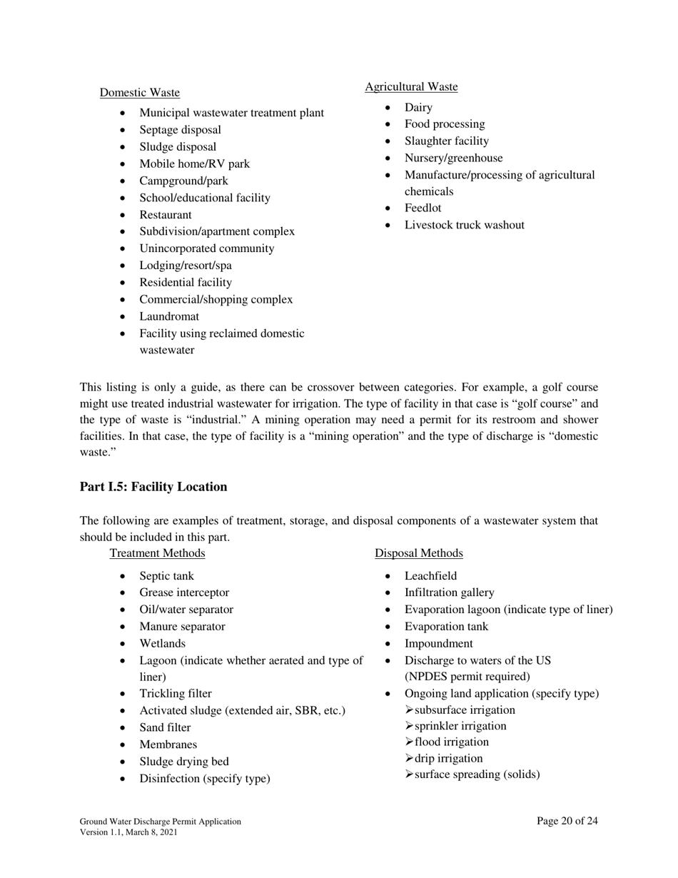 Ground Water Discharge Permit Application - New Mexico, Page 20