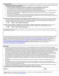 NYS Racing License Application - New York, Page 2