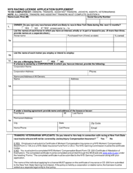 NYS Racing License Application - New York, Page 3