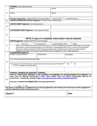 NYS Racing License Application - New York, Page 4
