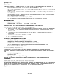 Form OCFS-6029 Individual Allergy and Anaphylaxis Emergency Plan - New York, Page 2