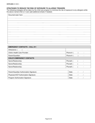 Form OCFS-6029 Individual Allergy and Anaphylaxis Emergency Plan - New York, Page 3