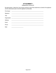 Attachment 1 Settlement House Program Solicitation of Interest - Submission Checklist - New York, Page 3