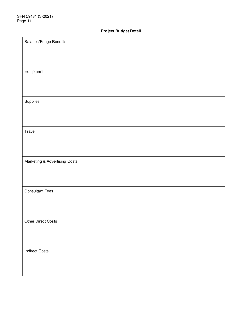 Form SFN59481 Agricultural Products Utilization Commission Grant Application - North Dakota, Page 11