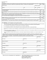 Form SFN19269 Application for a Solid Waste Management Facility Permit - North Dakota, Page 3