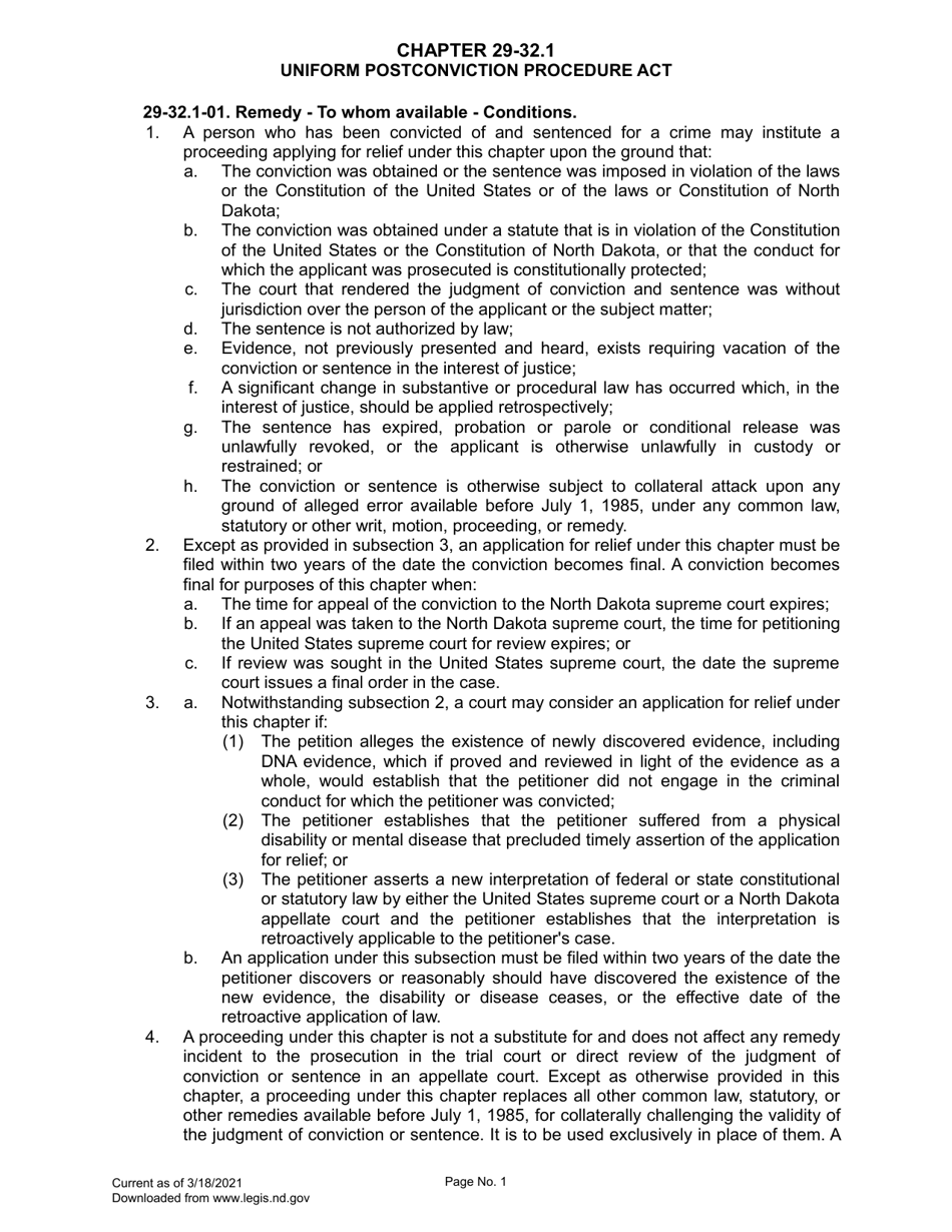 Petition for Post-conviction Relief - North Dakota, Page 8