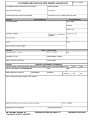 944 FW Form 5 Government-Wide Purchase Card Request and Checklist