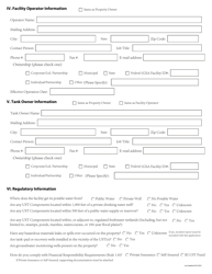 Underground Storage Tank Registration Form - Rhode Island, Page 3