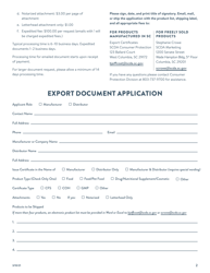 Export Document Application - South Carolina, Page 2