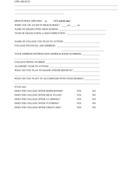 Form CPS-100 Education and Training Voucher (Etv) Application - South Dakota, Page 2