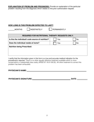 Medical Nutrition Prior Authorization Request Form - South Dakota, Page 2