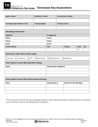 Form CS-1227 &quot;Tennessee Key Assessment&quot; - Tennessee