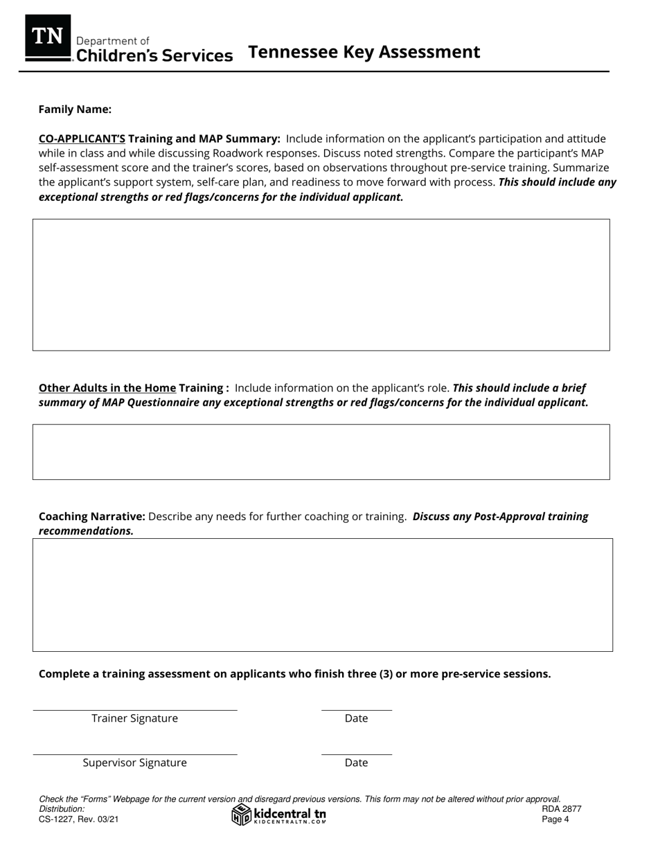 Form CS-1227 Tennessee Key Assessment - Tennessee, Page 4