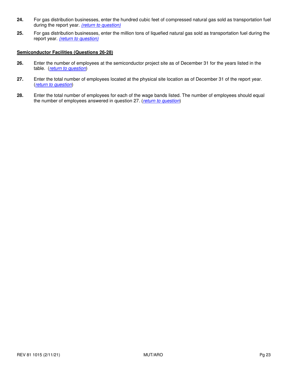 Form REV81 1015 Annual Tax Performance Report for Preferential Tax Rates / Credits / Exemptions / Deferrals Worksheet - Washington, Page 23