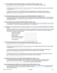 Form REV81 1015 Annual Tax Performance Report for Preferential Tax Rates/Credits/Exemptions/Deferrals Worksheet - Washington, Page 6