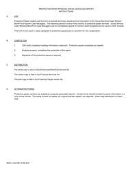 DSHS Form 01-110A Protective Payee Periodic Social Services Report - Washington, Page 2