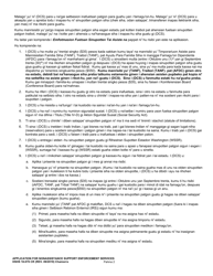 DSHS Form 18-078 Application for Nonassistance Support Enforcement Services - Washington (Chamorro), Page 2