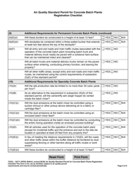 Form TCEQ-10377 Air Quality Standard Permit for Concrete Batch Plants Registration Checklist - Texas, Page 6