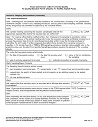 Form TCEQ-20110 Air Quality Standard Permit Checklist for Hot Mix Asphalt Plants - Texas, Page 10