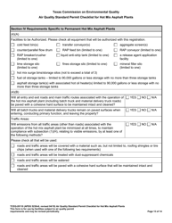 Form TCEQ-20110 Air Quality Standard Permit Checklist for Hot Mix Asphalt Plants - Texas, Page 13