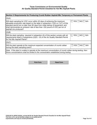 Form TCEQ-20110 Air Quality Standard Permit Checklist for Hot Mix Asphalt Plants - Texas, Page 14
